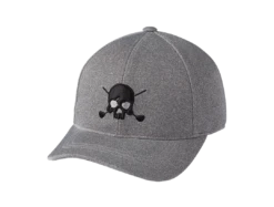 Volvik Golf Embroidered Skull Cap -Wilson Shop 0003 Skull embroidery cap grey