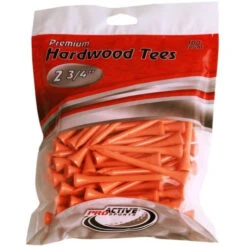 ProActive Premium Sports Hardwood Golf Tees 2.75" -Wilson Shop 2.75 Orange 100