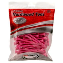 ProActive Premium Sports Hardwood Golf Tees 2.75" -Wilson Shop 2.75 Pink 100