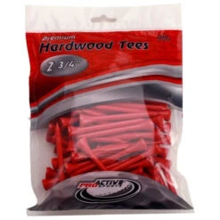 ProActive Premium Sports Hardwood Golf Tees 2.75" -Wilson Shop 2.75 Red 100