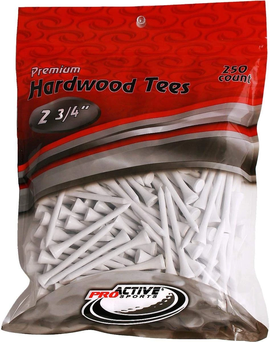 ProActive Premium Sports Hardwood Golf Tees 2.75" 250 Count 2 ProActive Premium Sports Hardwood Golf Tees 2.75" 250 Count - Image 2