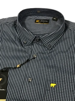 Callaway Jack Nicklaus Black Label By Perry Ellis Mini Plaid Button Down Shirts -Wilson Shop 2ColorsMiniPlaid ClassicNavy1