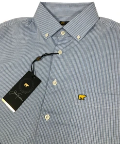 Callaway Jack Nicklaus Black Label By Perry Ellis Mini Plaid Button Down Shirts -Wilson Shop 2ColorsMiniPlaid Marina1
