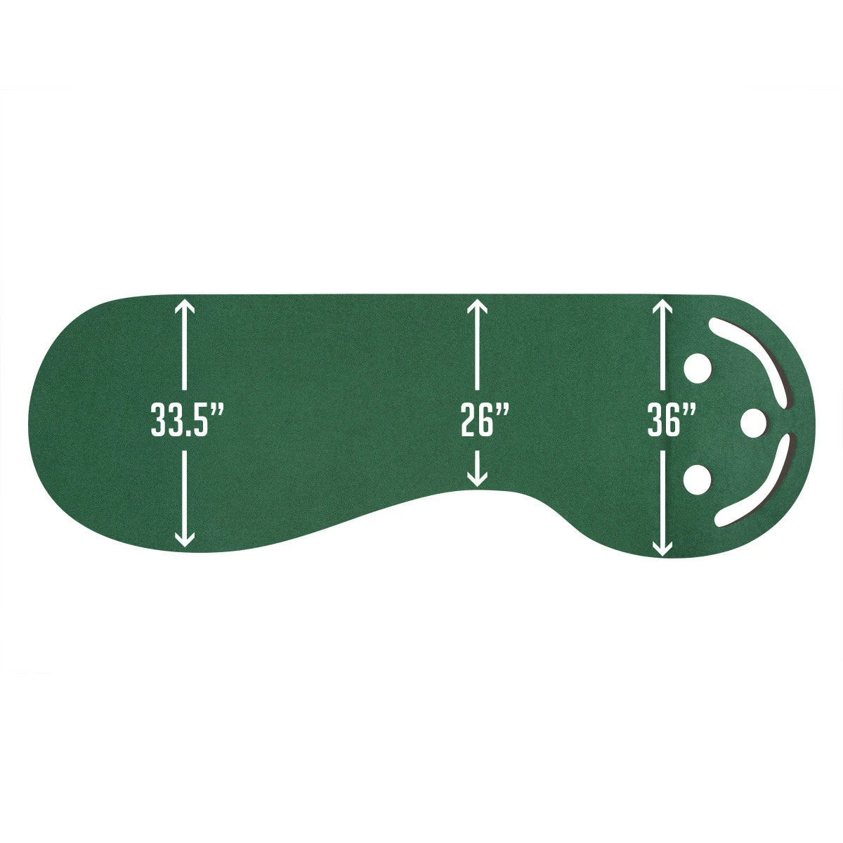 Intech Golf 3 Hole Portable Golf Putting Mat 5 Intech Golf 3 Hole Portable Golf Putting Mat - Image 5