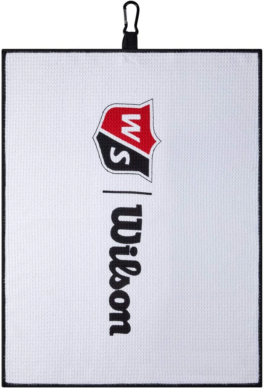 Wilson Staff Tri-Fold Waffle Golf Towel - White - 16" X 21" 4 Wilson Staff Tri-Fold Waffle Golf Towel - White - 16" X 21" - Image 4