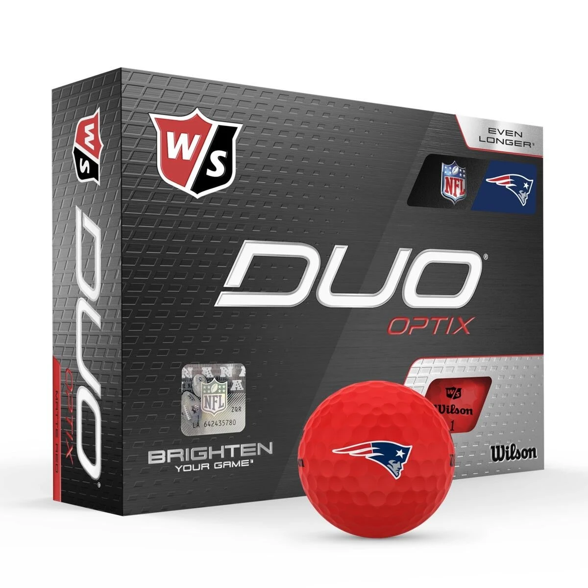 Wilson Staff Duo Optix NFL Team Licensed Golf Balls - Matte Red 7 Wilson Staff Duo Optix NFL Team Licensed Golf Balls - Matte Red - Image 7