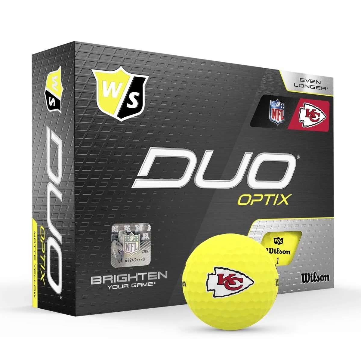 Wilson Staff Duo Optix NFL Team Licensed Golf Balls - Matte Yellow 6 Wilson Staff Duo Optix NFL Team Licensed Golf Balls - Matte Yellow - Image 6
