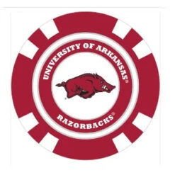 Team Golf NCAA Magnetic Poker Chip Ball Markers -Wilson Shop Arkansas1