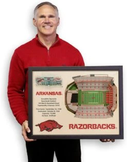 YouTheFan! NCAA 25-Layer StadiumView Wall Art 8 YouTheFan! NCAA 25-Layer StadiumView Wall Art -Wilson Shop ArkansasRazorbacks3