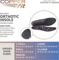 Copper Fit Balance Orthotic Insoles -Wilson Shop BalanceOrthoticInsoles Medium 2