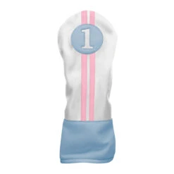 Sahara Retro Vintage Driver Headcovers -Wilson Shop Blue White Pink Driver
