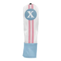 Sahara Retro Vintage #X Fairway Wood Headcovers -Wilson Shop Blue White Pink X Wood