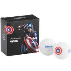 Volvik Marvel Character Golf Ball 4 Pack 16 Volvik Marvel Character Golf Ball 4 Pack -Wilson Shop Captain America Square