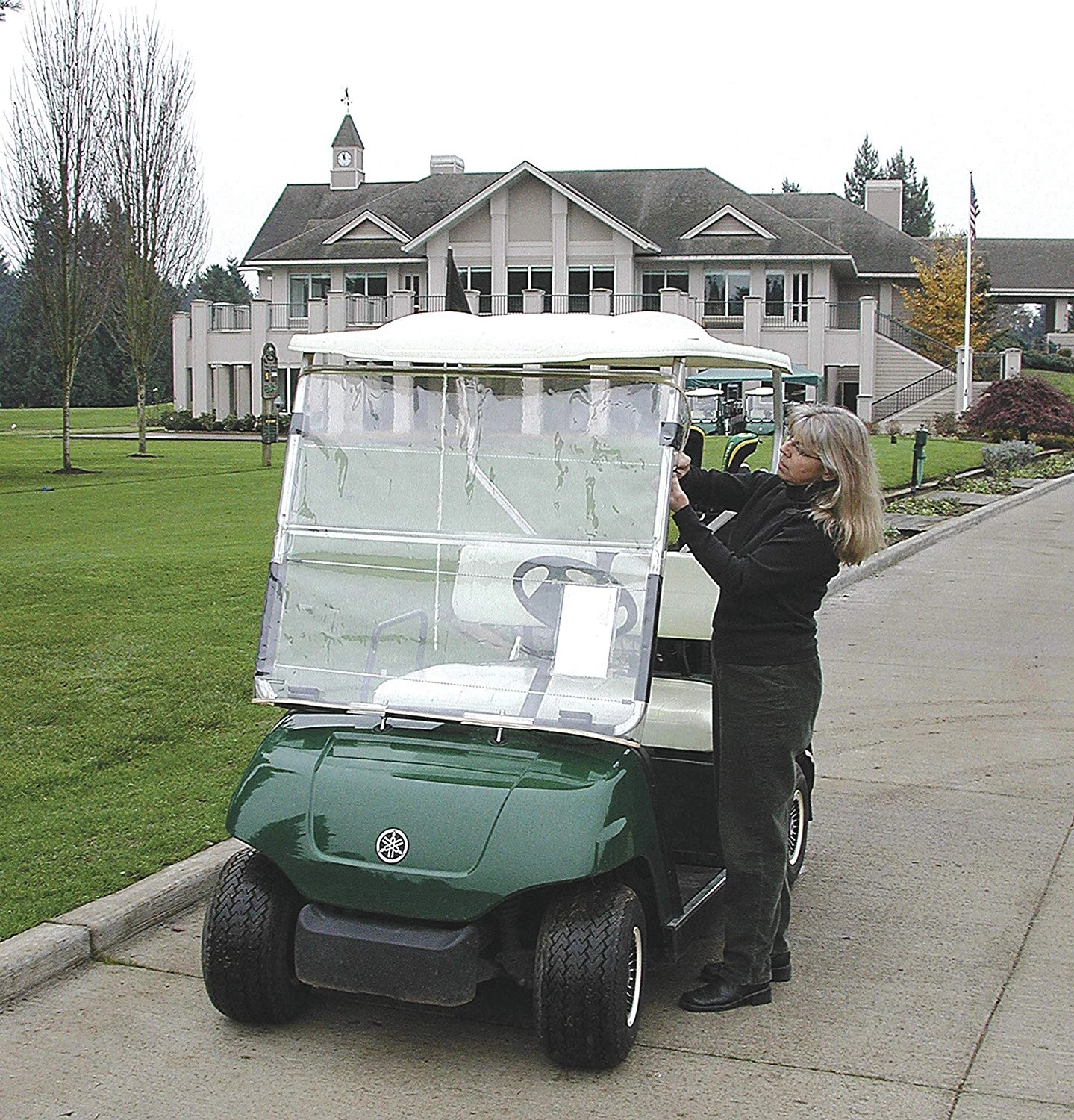 ProActive Sports CartShield Clear Portable Golf Cart Windshield 2 ProActive Sports CartShield Clear Portable Golf Cart Windshield - Image 2