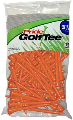 Pride Sports Wood Golf Tees 3.25" 12 Pride Sports Wood Golf Tees 3.25" -Wilson Shop Classic Wood Tee 3.25 75 count Orange
