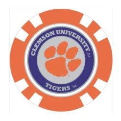 Team Golf NCAA Magnetic Poker Chip Ball Markers -Wilson Shop Clemson1
