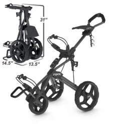 Clicgear Golf 3-Wheel Rovic Junior Push Cart Model RV3J 21 Clicgear Golf 3-Wheel Rovic Junior Push Cart Model RV3J -Wilson Shop Clicgear RV3J Charcoal Black 2