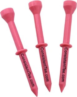 Consistent Tee Golf Tees 10 Pack - 3.25" 17 Consistent Tee Golf Tees 10 Pack - 3.25" -Wilson Shop ConsistentTees Pink2