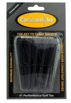 Consistent Tee Golf Tees 10 Pack - 3.25" 11 Consistent Tee Golf Tees 10 Pack - 3.25" -Wilson Shop Consistent Tee Black Color
