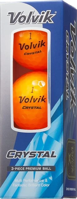 Volvik Crystal Focus Colored Golf Balls 13 Volvik Crystal Focus Colored Golf Balls -Wilson Shop CrystalFocus2022 OrangeSleeve