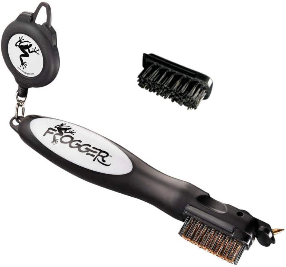 Frogger Golf BrushPro Retractable Golf Club Brush With Groove Cleaner 5 Frogger Golf BrushPro Retractable Golf Club Brush With Groove Cleaner - Image 5