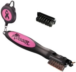 Frogger Golf BrushPro Retractable Golf Club Brush With Groove Cleaner 11 Frogger Golf BrushPro Retractable Golf Club Brush With Groove Cleaner -Wilson Shop Frogger Original Club Brush Pink Ribbon