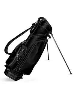 Sun Mountain Golf Leather Carry Stand Bag 10 Sun Mountain Golf Leather Carry Stand Bag -Wilson Shop G823267LeatherStandBlack White