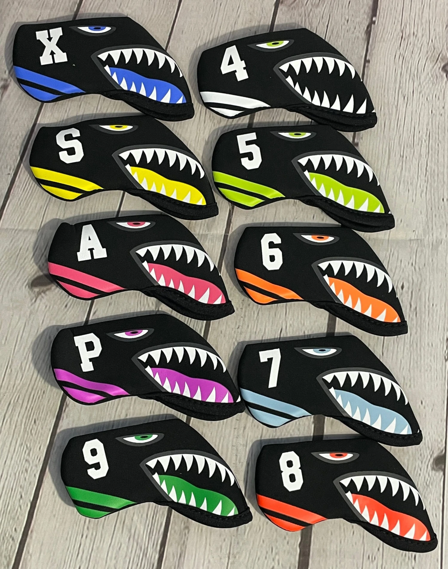 Shark Bite Neoprene Iron Head Covers Set 3 Shark Bite Neoprene Iron Head Covers Set - Image 3