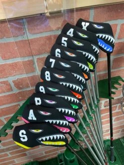 Shark Bite Neoprene Iron Head Covers Set 12 Shark Bite Neoprene Iron Head Covers Set -Wilson Shop IMG 2810