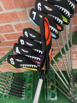 Shark Bite Neoprene Iron Head Covers Set 16 Shark Bite Neoprene Iron Head Covers Set -Wilson Shop IMG 2814
