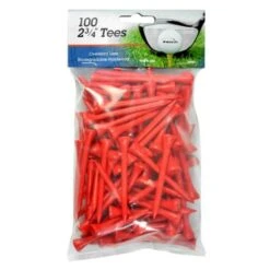 Intech 2 3/4-Inch Golf Tees 100-Pack 6 Intech 2 3/4-Inch Golf Tees 100-Pack -Wilson Shop IntechGolfTees 100 Red