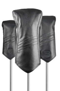 Sun Mountain Golf Leather Head Covers -Wilson Shop LeatherHeadcoversBlack Stripe
