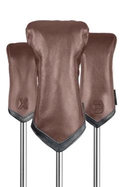 Sun Mountain Golf Leather Head Covers -Wilson Shop LeatherHeadcoversBrown Black