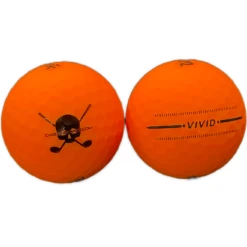 CaddiesShack Custom Jolly Rogers Skull & Crossbones Volvik Vivid Matte Golf Balls -Wilson Shop Orangevivid