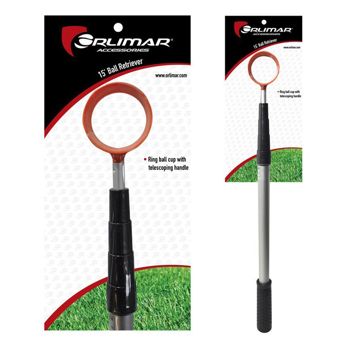 Orlimar Golf 15 Foot Fluorescent Head Ball Retriever 1 Orlimar Golf 15 Foot Fluorescent Head Ball Retriever