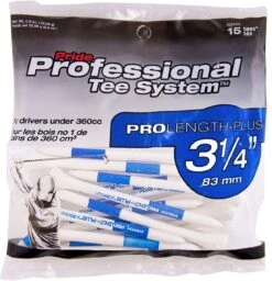 Pride Professional Tee System ProLength Golf Tees -Wilson Shop PTS ProLength Blue 15ct 3.25
