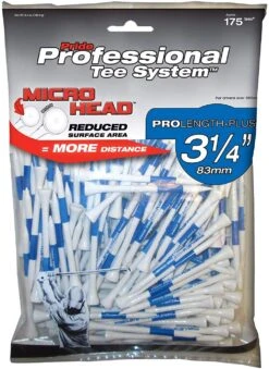 Pride Professional Tee System ProLength Golf Tees -Wilson Shop PTS ProLength White Blue 3.25 135ct Micro Head