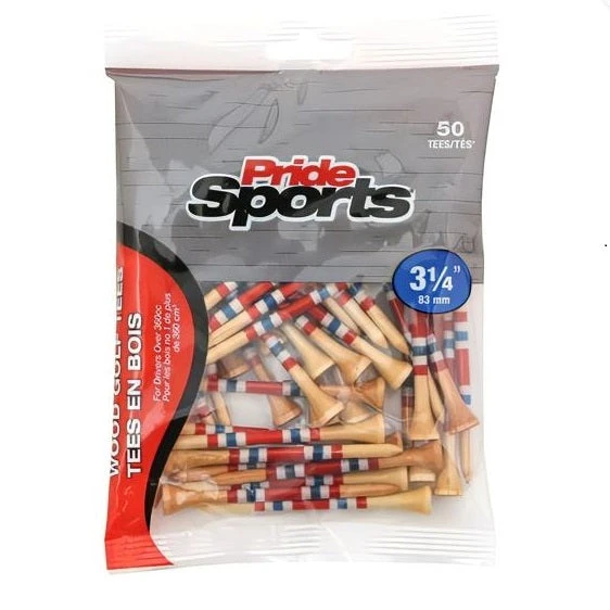 Pride Sports 3 Color Hardwood Golf Tees 1 Pride Sports 3 Color Hardwood Golf Tees