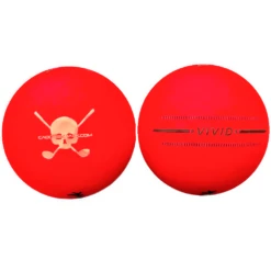 CaddiesShack Custom Jolly Rogers Skull & Crossbones Volvik Vivid Matte Golf Balls -Wilson Shop RedVivid