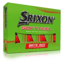 Srixon Soft Feel Brite Matte Color Golf Balls -Wilson Shop SOFTFEELBriteRed13 Package FLIP reflection