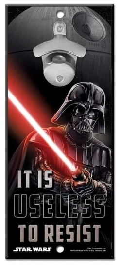 WinCraft Star Wars Bottle Opener 13" X 5" Wooden Signs 6 WinCraft Star Wars Bottle Opener 13" X 5" Wooden Signs -Wilson Shop Star Wars bottle opener Vader Episode 4