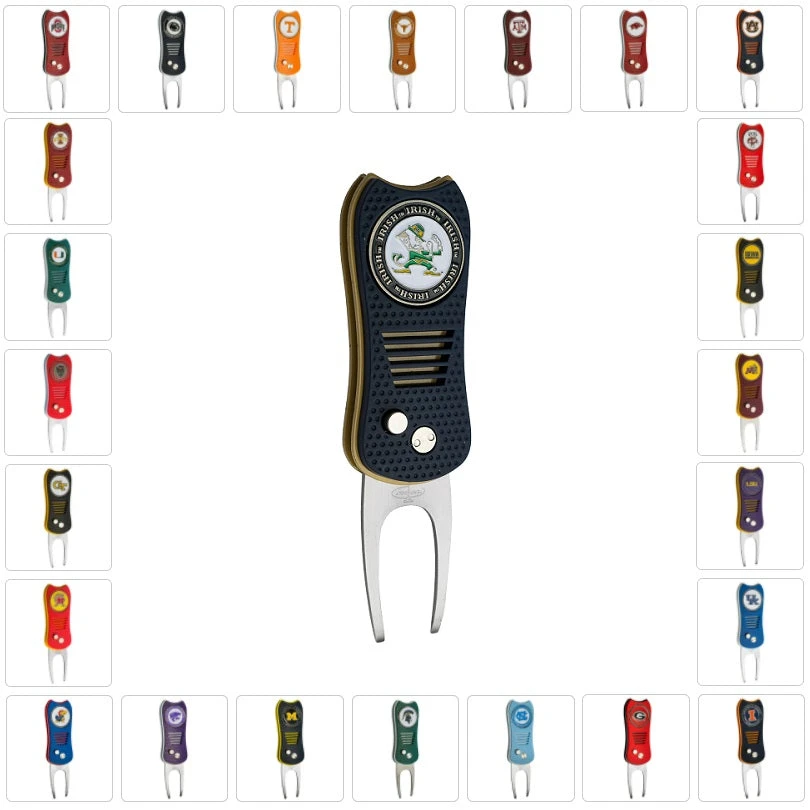 Team Golf Retractable Switchblade Switchfix Divot Tool Ball Marker - NCAA 1 Team Golf Retractable Switchblade Switchfix Divot Tool Ball Marker - NCAA