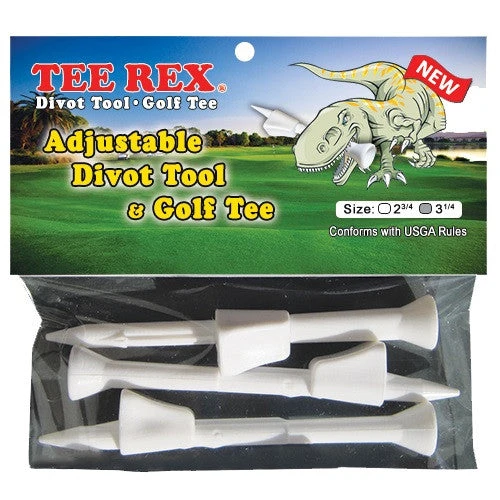 Tee Rex Multi-Use Adjustable Divot Tool & Golf Tees 1 Tee Rex Multi-Use Adjustable Divot Tool & Golf Tees