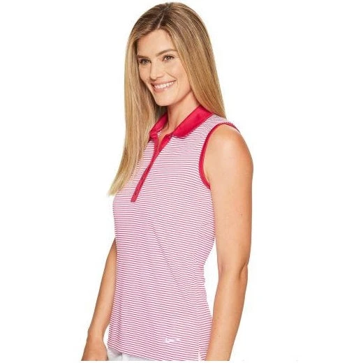 Nike Golf Womens Victory Stripe Sleeveless Polo Shirt 2 Nike Golf Womens Victory Stripe Sleeveless Polo Shirt - Image 2