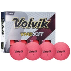Volvik Vivid Soft Matte Urethane Golf Balls 8 Volvik Vivid Soft Matte Urethane Golf Balls -Wilson Shop Vivid Soft Pink