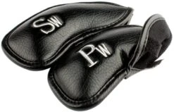 Volf Golf Black Synthetic Leather Iron Covers Set -Wilson Shop VolfGolfHeadcover BlackLeatherIrons5