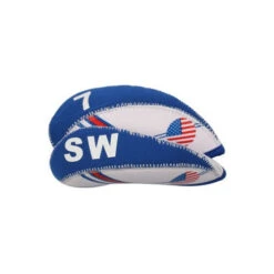 Volf Golf USA Flag Neoprene Iron Head Covers Set -Wilson Shop VolfGolfHeadcover USANeopreneIrons4