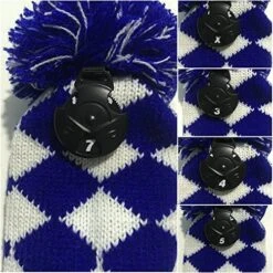 Volf Golf Knit Blue White Diamond Headcover Set -Wilson Shop VolfGolfHeadcovers KnitBlueSet3