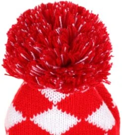 Volf Golf Knit Red White Diamond Headcover Set 6 Volf Golf Knit Red White Diamond Headcover Set -Wilson Shop VolfGolfHeadcovers KnitRedSet2