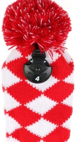Volf Golf Knit Red White Diamond Headcover Set 7 Volf Golf Knit Red White Diamond Headcover Set -Wilson Shop VolfGolfHeadcovers KnitRedSet3